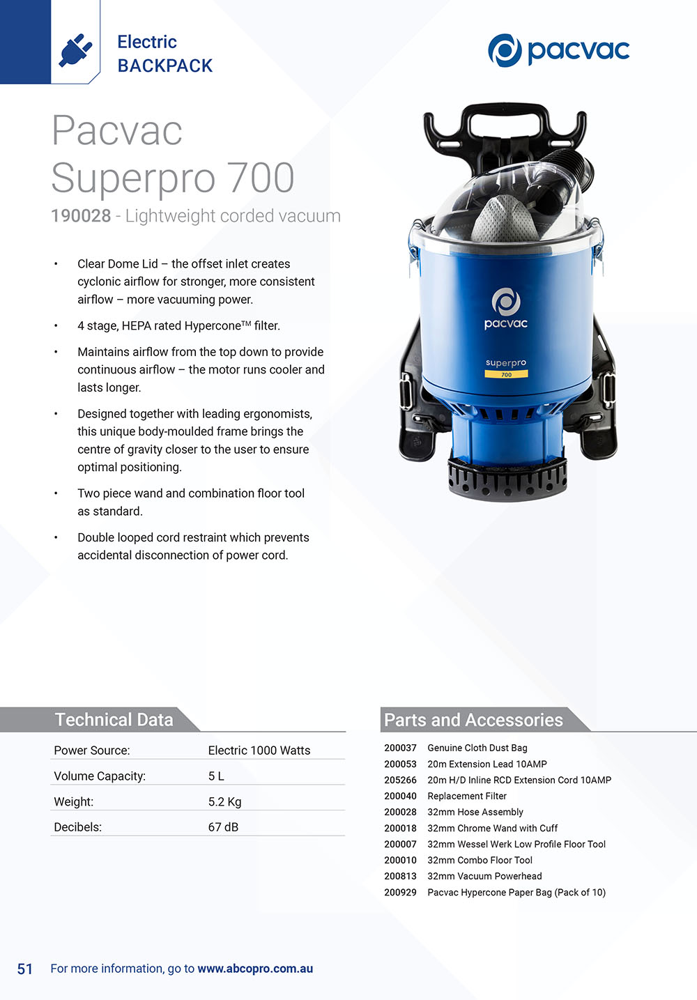 Abco machinery catalogue - Pacvac Superpro 700